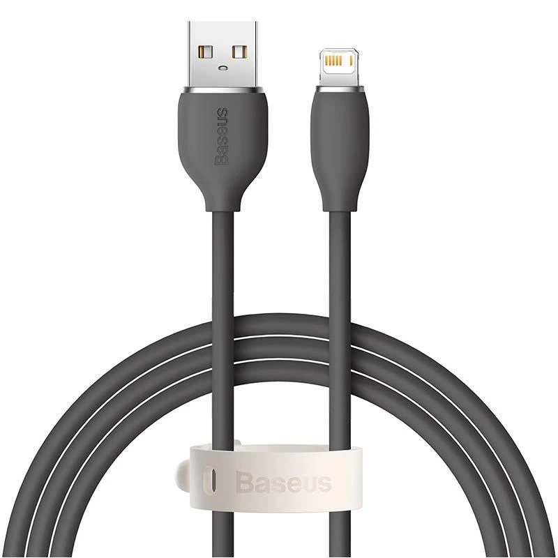 Câble de charge rapide Jelly USB vers Lightning 2,4A, 1,2m Noir - BASEUS - CAGD000001