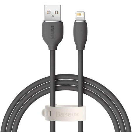Câble de charge rapide Jelly USB vers Lightning 2,4A, 1,2m Noir - BASEUS - CAGD000001
