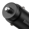 Chargeur de voiture USB-A + Type-C 30W PPS Noir - BASEUS - CCALL-BS01.