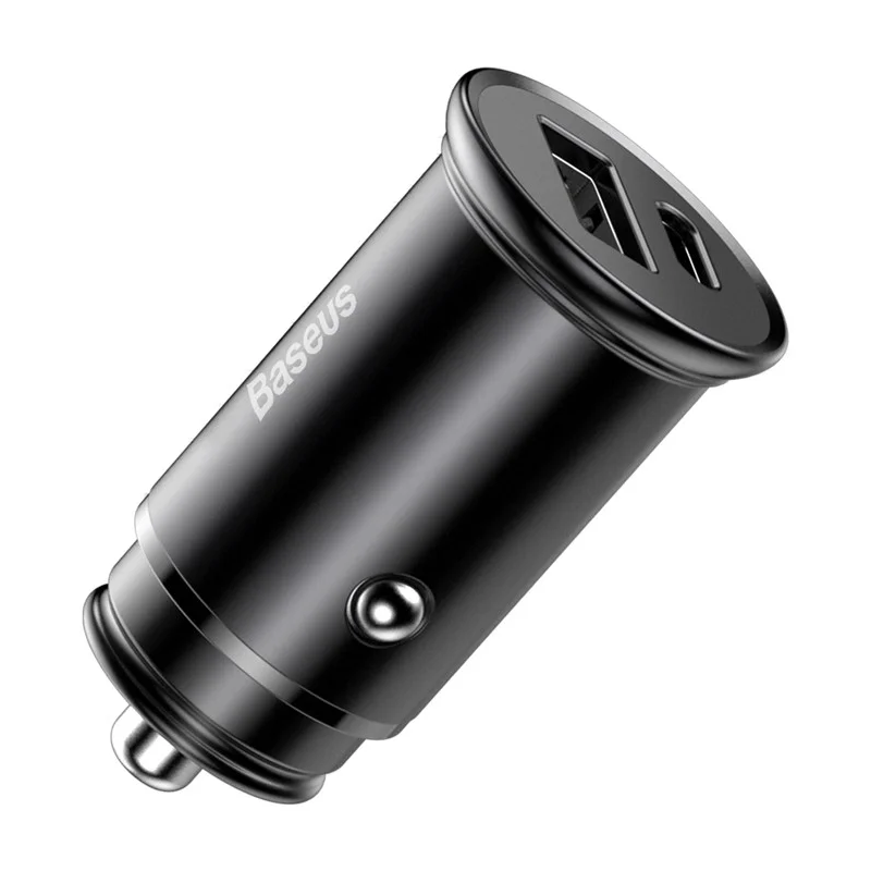 Chargeur de voiture USB-A + Type-C 30W PPS Noir - BASEUS - CCALL-BS01.