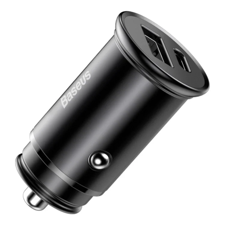Chargeur de voiture USB-A + Type-C 30W PPS Noir - BASEUS - CCALL-BS01.
