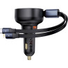 Chargeur de voiture Enjoyment USB avec câble USB-C et Lightning 60W Noir - BASEUS - C00057802111-02