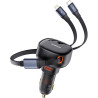 Chargeur de voiture Enjoyment USB avec câble USB-C et Lightning 60W Noir - BASEUS - C00057802111-02