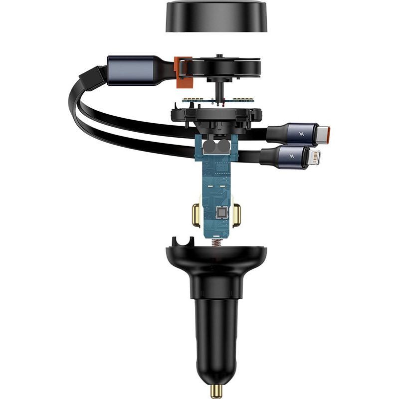Chargeur de voiture Enjoyment USB avec câble USB-C et Lightning 60W Noir - BASEUS - C00057802111-02