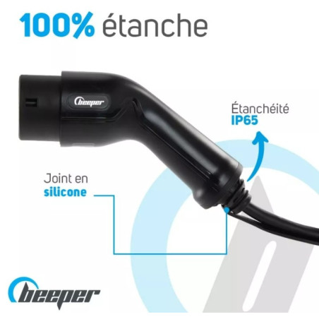 Câble de recharge voiture électrique ou hybrides L.10M Type 2 Schuko - BEEPER - A0027462