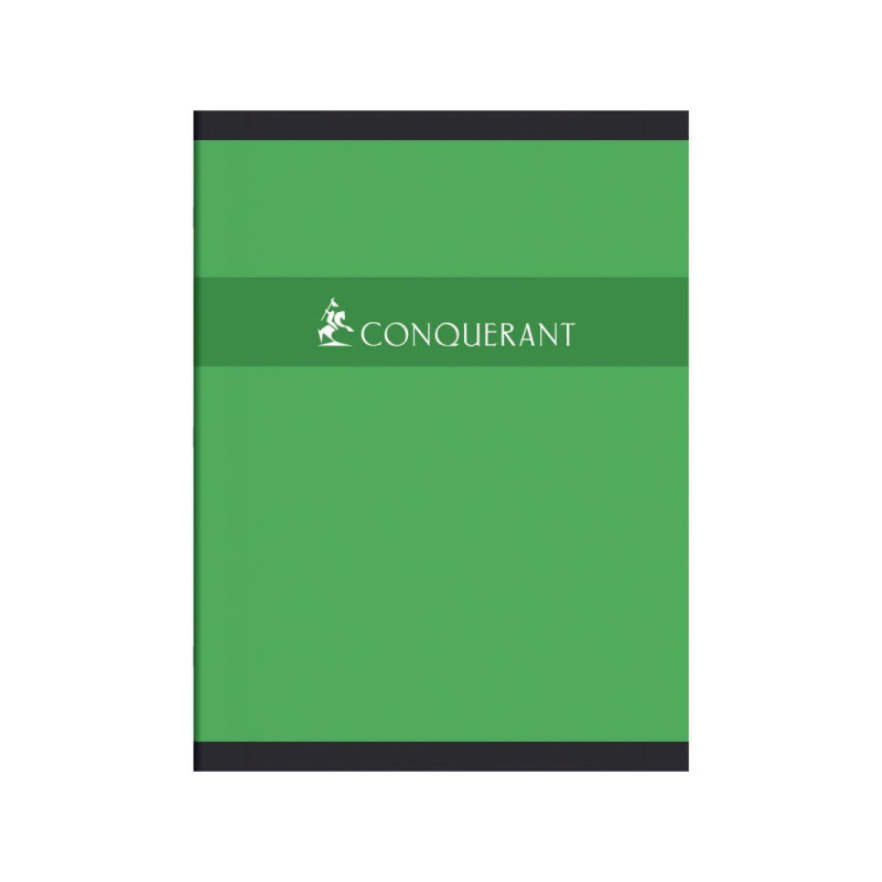 Cahier piqûre seyès 192 pages 24X32cm 70g Assortis - CONQUERANT - 412517