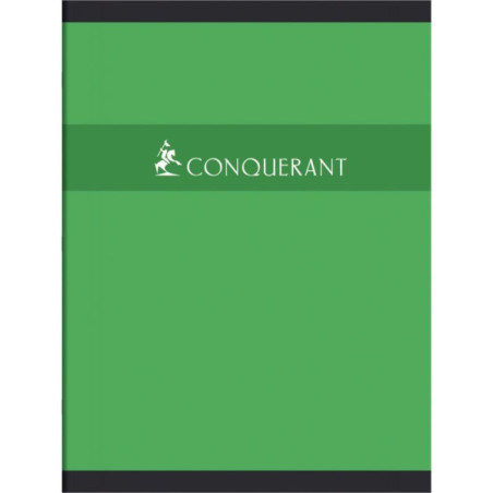 Cahier piqûre seyès 192 pages 24X32cm 70g Assortis - CONQUERANT - 412517