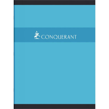 Cahier piqûre seyès 192 pages 24X32cm 70g Assortis - CONQUERANT - 412517