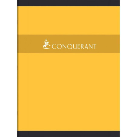Cahier piqûre seyès 192 pages 24X32cm 70g Assortis - CONQUERANT - 412517