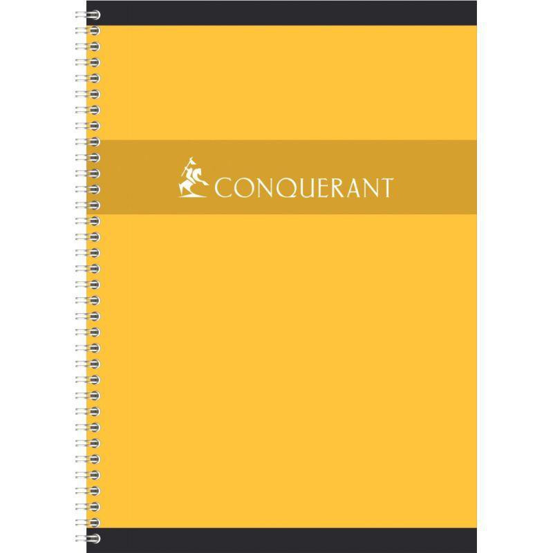 Cahier à reliure intégrale 180 pages CONQUERANT, format A4, quadrillé 5x5, papier 70g