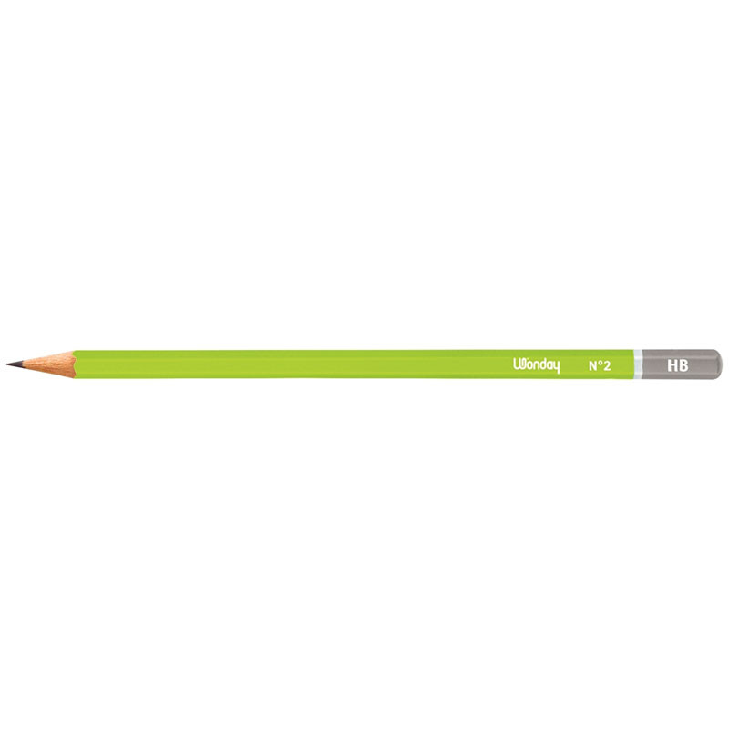 Boîte de 12 crayons graphite bout trempé HB Vert - WONDAY - 120401