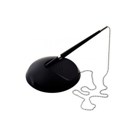 Stylo bille sur socle pointe moyenne Noir - 282545