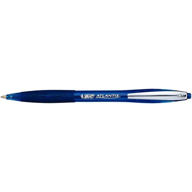 Stylo bille Atlantis Premium rétractable et rechargeable Bleu - BIC - 537780