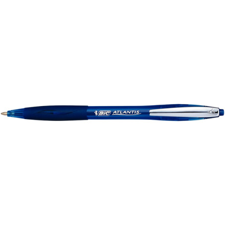 Stylo bille Atlantis Premium rétractable et rechargeable Bleu - BIC - 537780