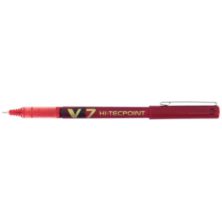 Stylo roller V7 Hi-Tecpoint pointe moyenne 0,7mm Rouge - PILOT - 972697