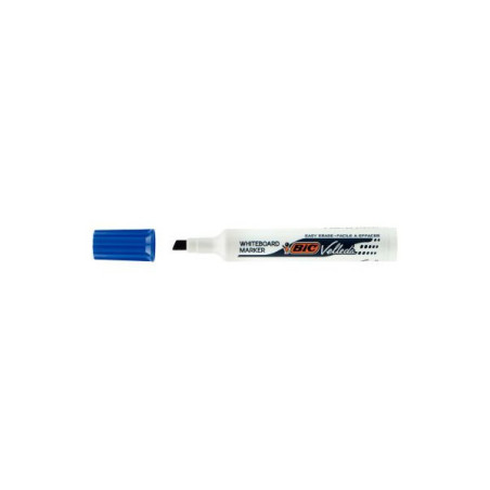 Marqueur effaçable à sec Velleda 1791 pointe biseautée Bleu - BIC - 856417