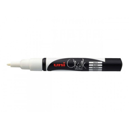 Marqueur craie Chalk pointe moyenne 1,8-2,5mm Blanc - UNIBALL - 684999