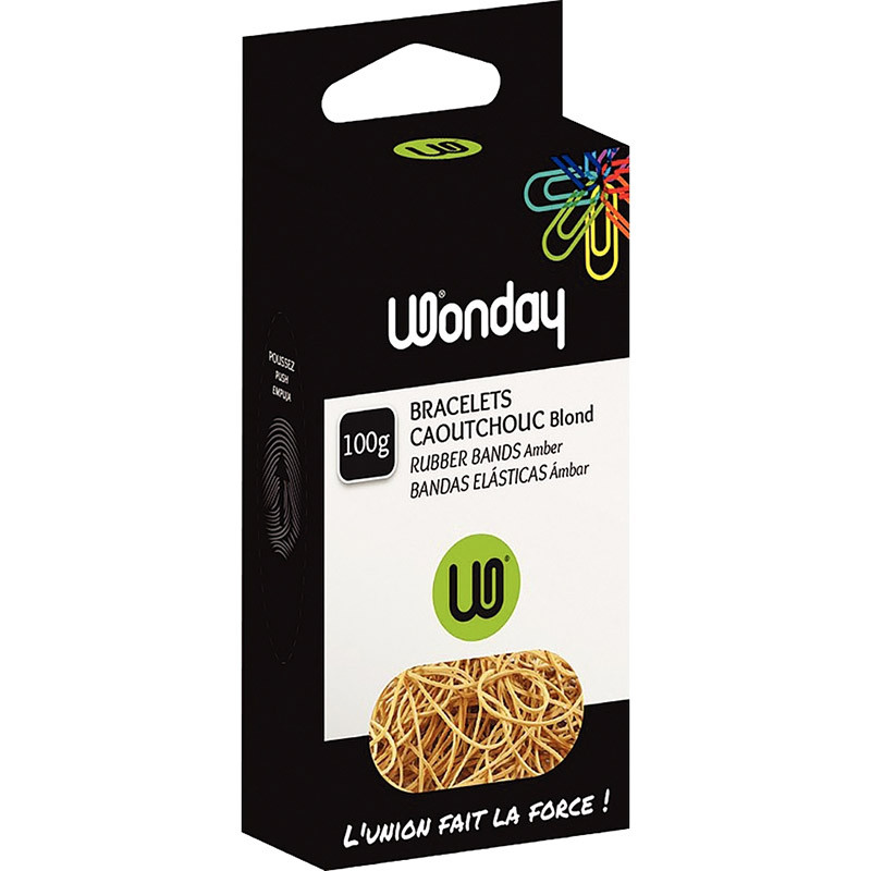 Boîte de 100 g de bracelets blonds étroits 100mm - WONDAY - 107725