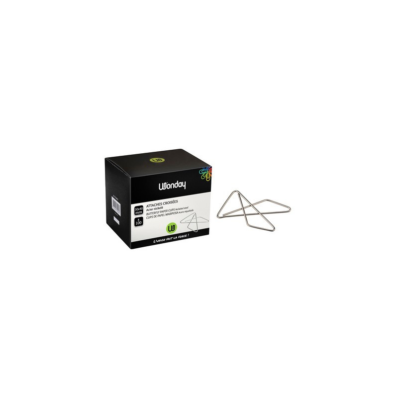 Boîte de 100 attaches géantes 47x53mm - WONDAY - 489251