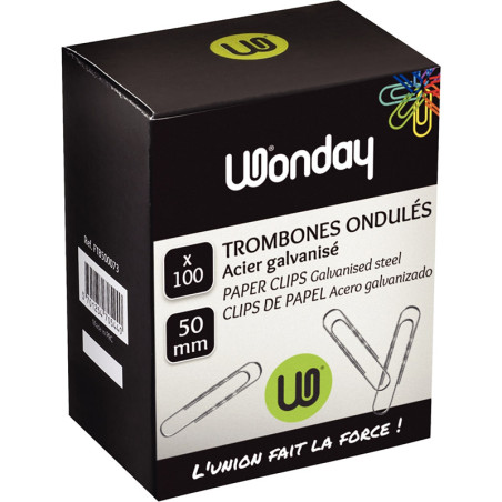 Boîte de 100 attaches ondulées 50 mm - WONDAY - 891189
