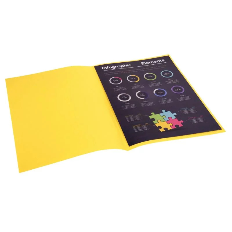 Paquet de 100 sous-chemises 80g ROCK"S format 22x31 cm, citron