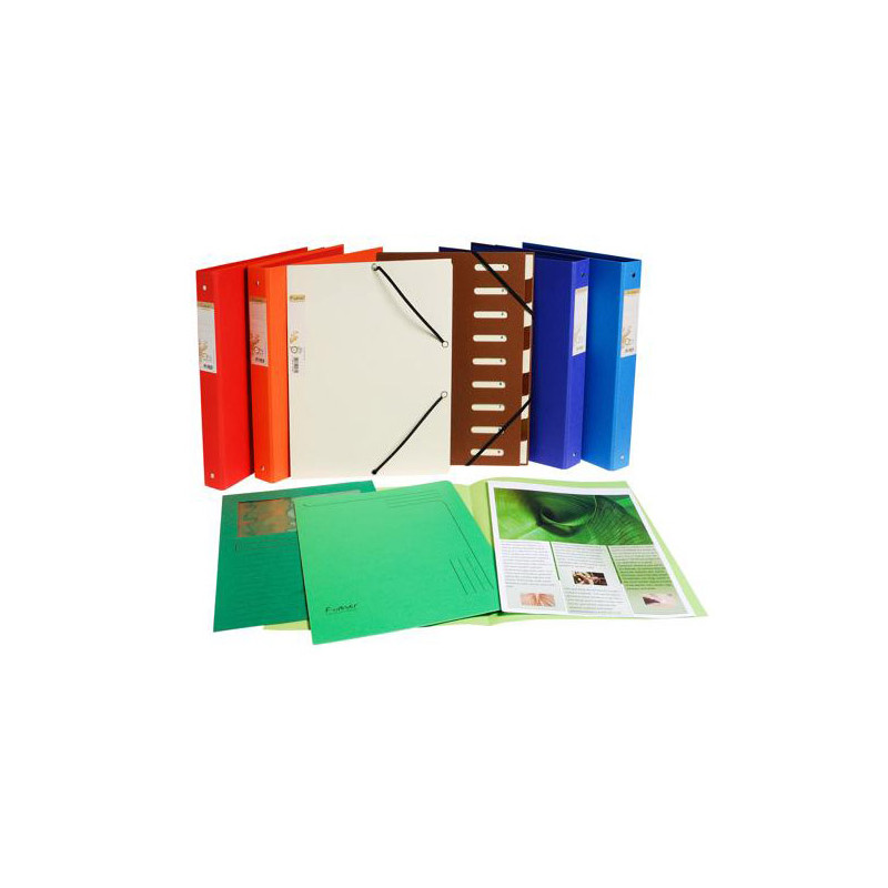 Paquet de 100 chemises FLASH en carte recyclée 220g, coloris assortis