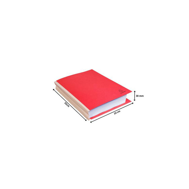 Paquet de 25 chemises rigides FOREVER dos toilé, rouge