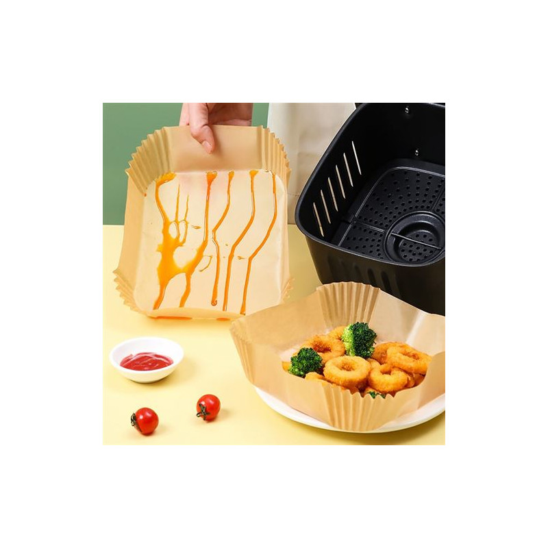 Pack de 100 pièces de moules papier cuisson pour friteuse sans huile - NUFRY - PAPEREC
