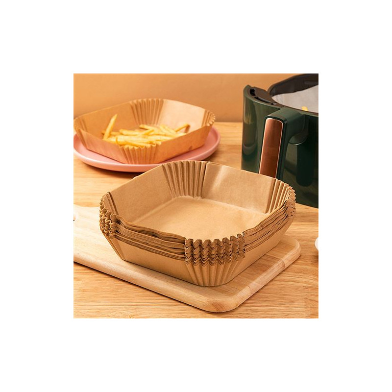 Pack de 100 pièces de moules papier cuisson pour friteuse sans huile - NUFRY - PAPERSQUARE