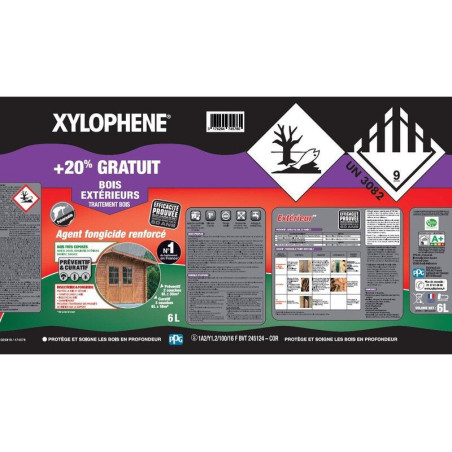 Traitement du bois extérieur XYLOPHENE  5L + 20% gratuit