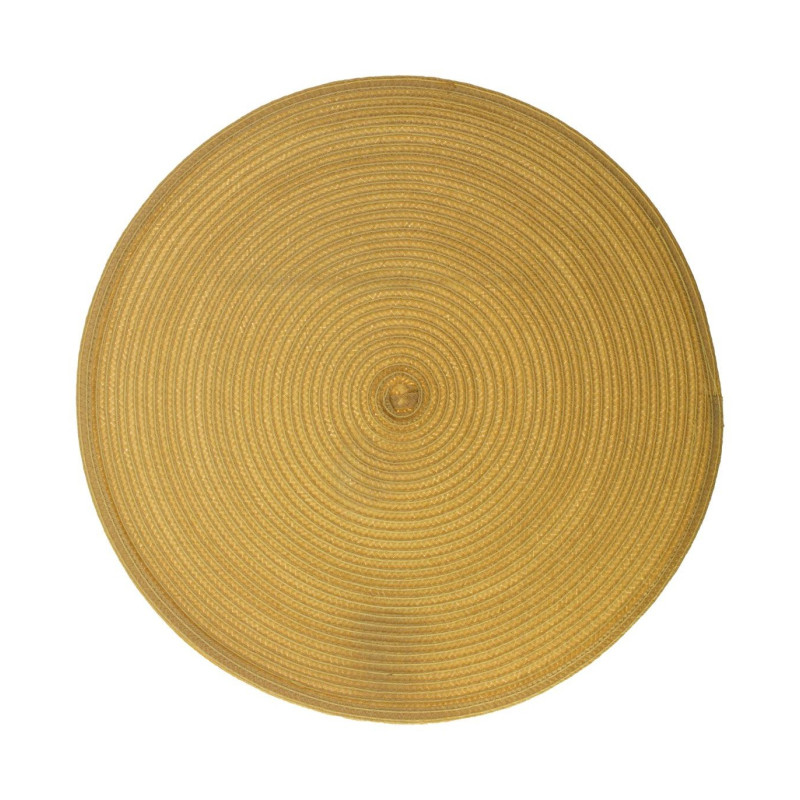 Set Table Tressé Rond Moutarde