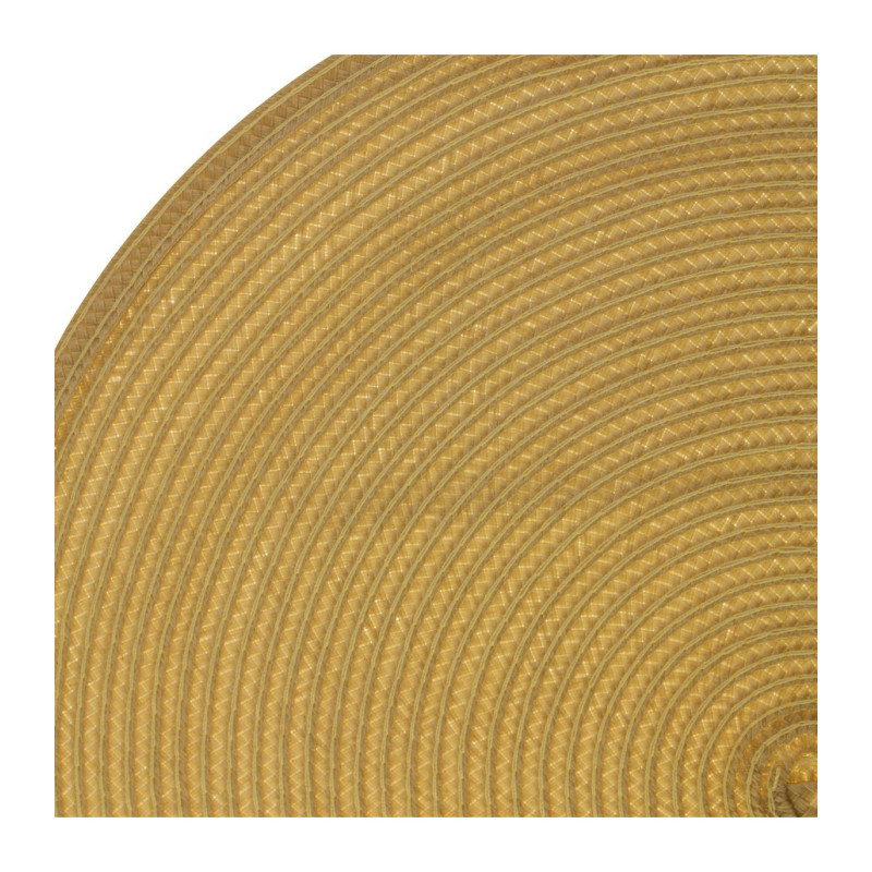 Set Table Tressé Rond Moutarde