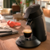 Machine à café dosette Senseo Original+ Eco Noir - PHILIPS - CSA210/25