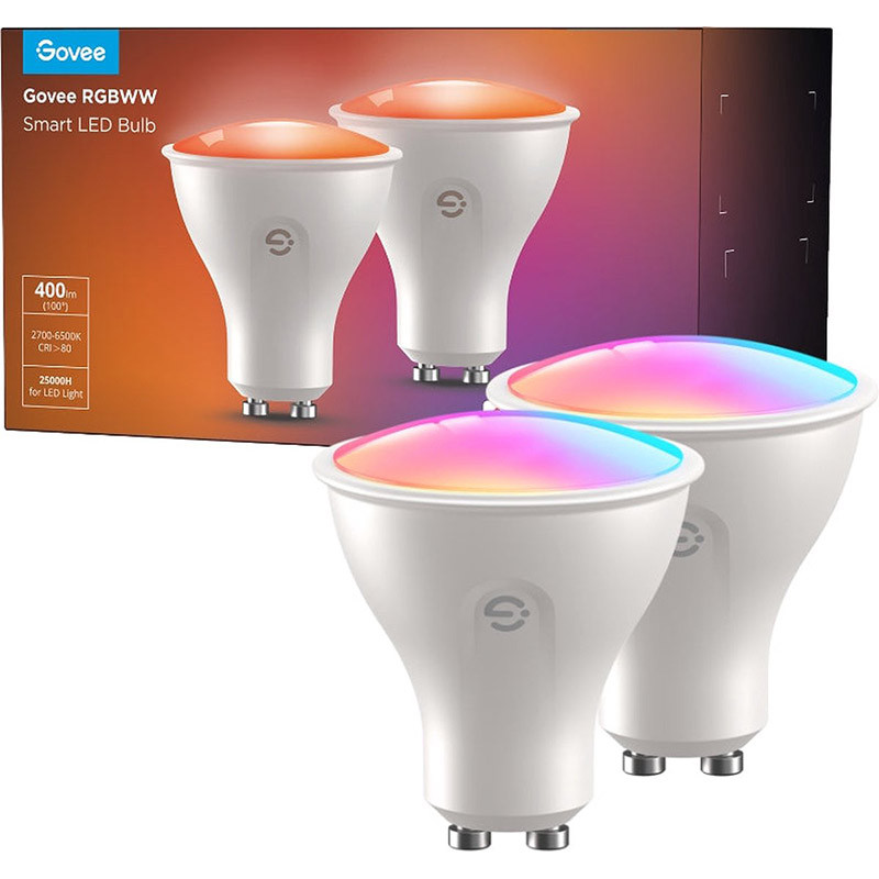 Ampoule LED Smart RGBWW GU10 400lm (x2) - GOVEE - H600D