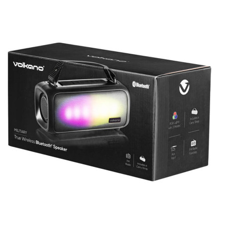 Enceinte Bluetooth Military Series RGB 8W Noir - VOLKANO - VOL_VK_3205_BK