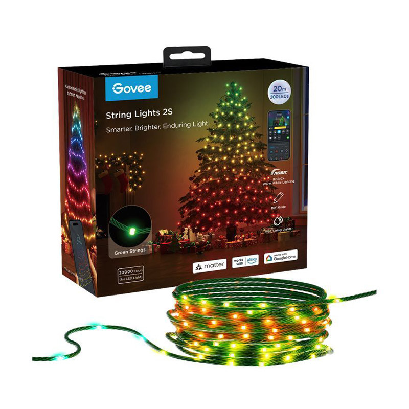 Guirlande lumineuse 2S Smart Wifi avec Matter 20M - GOVEE - H80C4