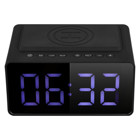 Réveil et haut-parleur Awake Plus avec chargement sans fil Noir - VOLKANO - VOL_VK_8251_BK