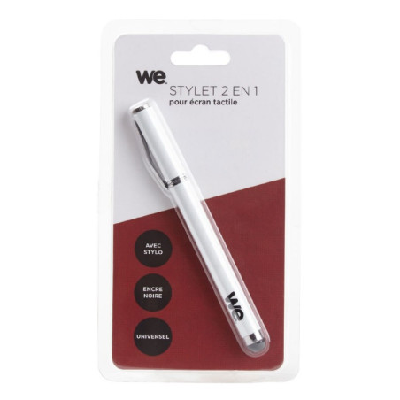 Stylet universel avec stylo Blanc - WE CONNECT - STYLET_WE_BLANC