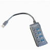Hub USB 3.0 4 ports avec interrupteurs Noir - HUB_ZGH_C03