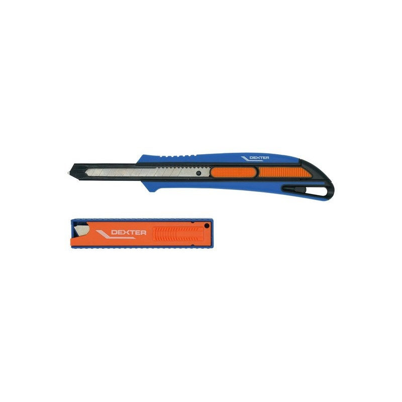 Cutter 9mm rétractable DEXTER + 3 lames de rechange