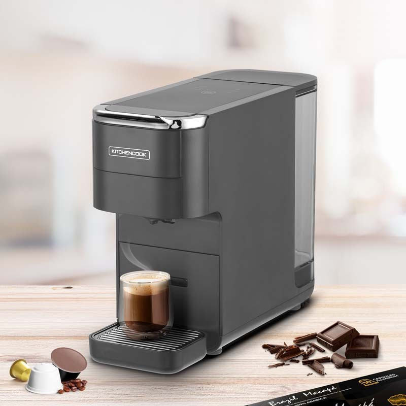 Machine à café multi dosettes et café moulu Multi Li 1545W Gris - KITCHENCOOK - MULTI_II_GREY