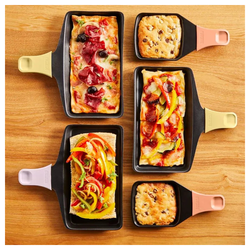 Machine à raclette Food & Co avec sac de transport 8 spatules Noir - TEFAL - RE651JF0