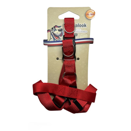 Harnais uni parachute pour chien taille XL/XXL (60-90cm) Rouge - ANIMALOOK - ASHXUPR226