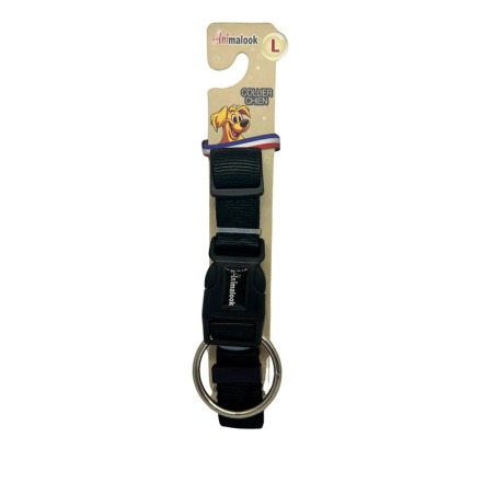 Collier pour chien Uni Confort Néoprène taille L (50-55cm) Noir - ANIMALOOK - ASCLUCN158