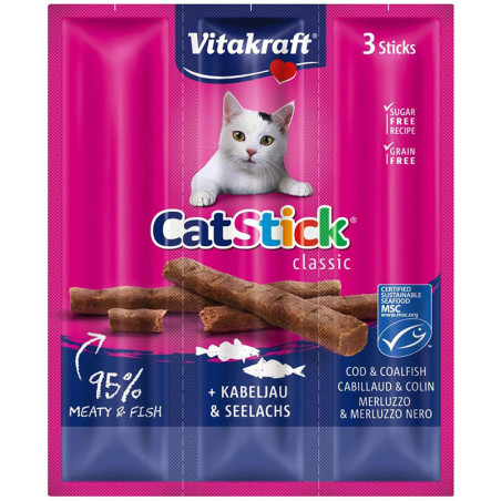Friandise pour Chat CatStick au Thon Cabillaud 3x6g - VITAKRAFT - VFFSCP033