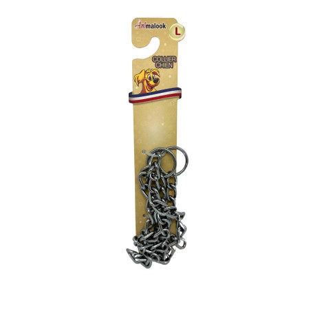 Collier en métal éducatif pour chien Taille XXL (76cm) Argent - ANIMALOOK - ASCXME394