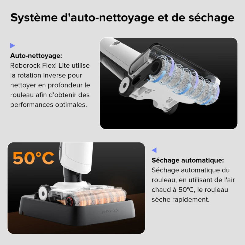 Aspirateur laveur - Roborock - Flexi lite