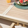 Table de jardin extensible - Axiome - HESPERIDE - Naturel - 8 personnes