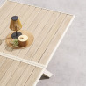 Table de jardin extensible - Axiome - HESPERIDE - Naturel - 8 personnes