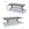 Table de jardin extensible - Axiome - HESPERIDE - Naturel - 8 personnes